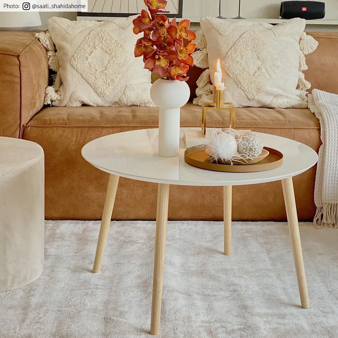Round rug - Jodhpur Special Luxury Edition Viscose (light beige)