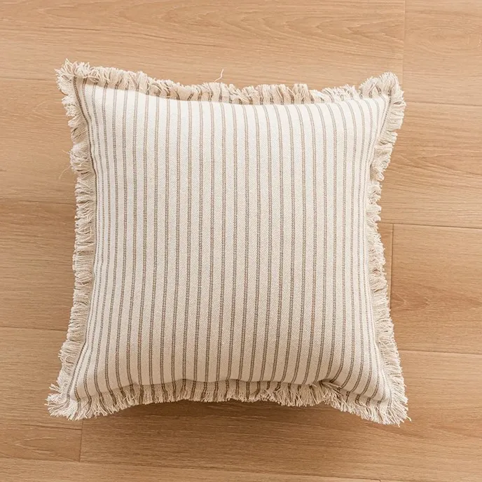Cushion covers - Fringed (brown)