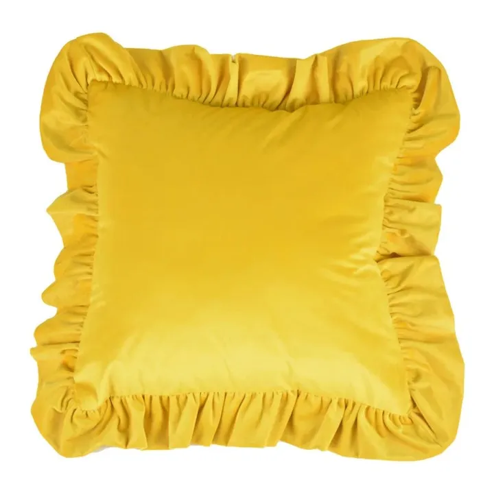 Cushion covers - Ruffled (yellow)