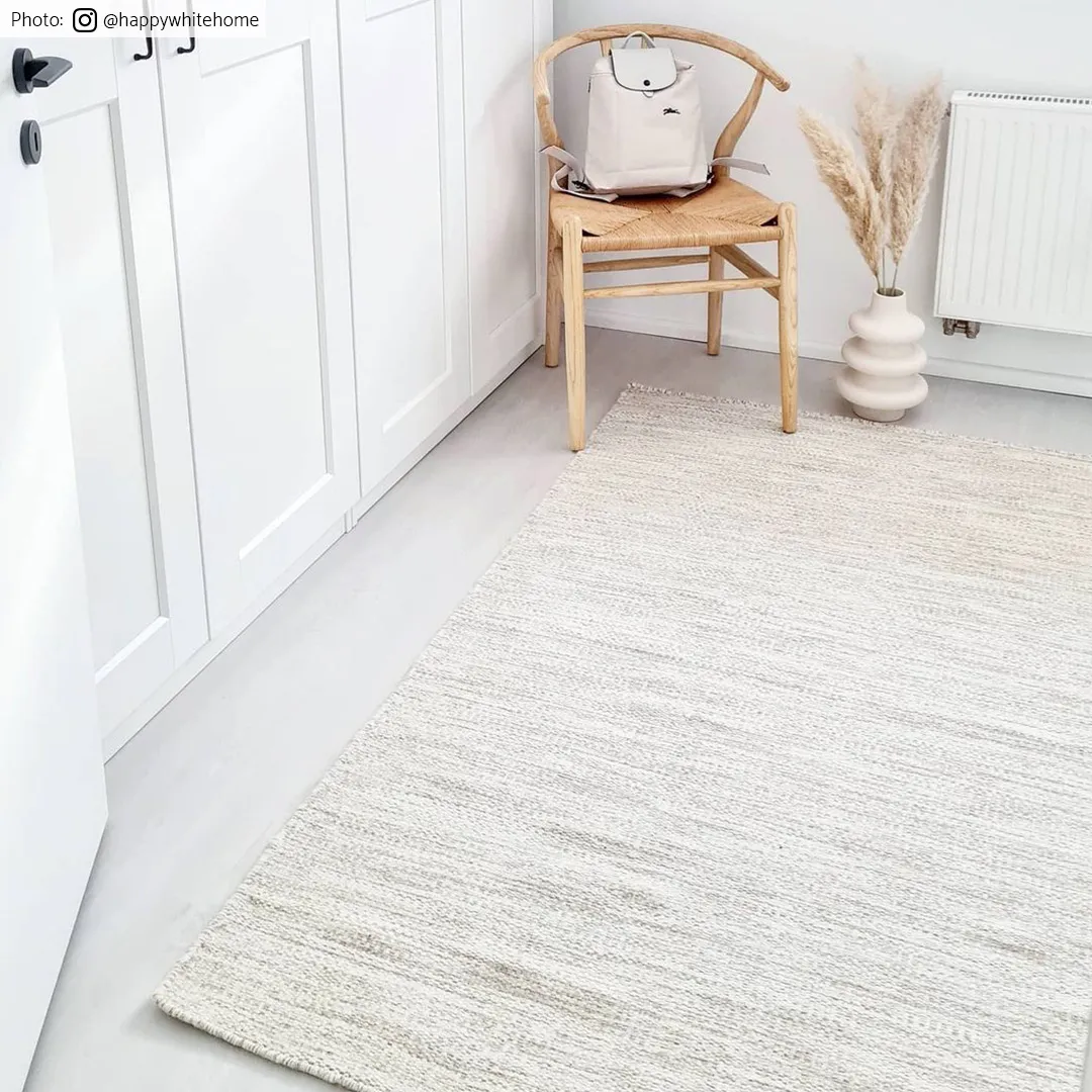 Wool rug - Dhurry (nature)