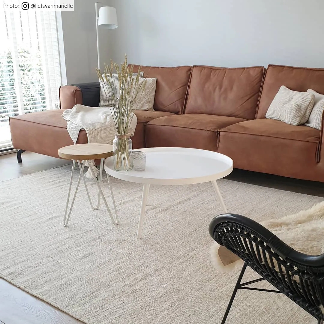 Wool rug - Dhurry (nature)