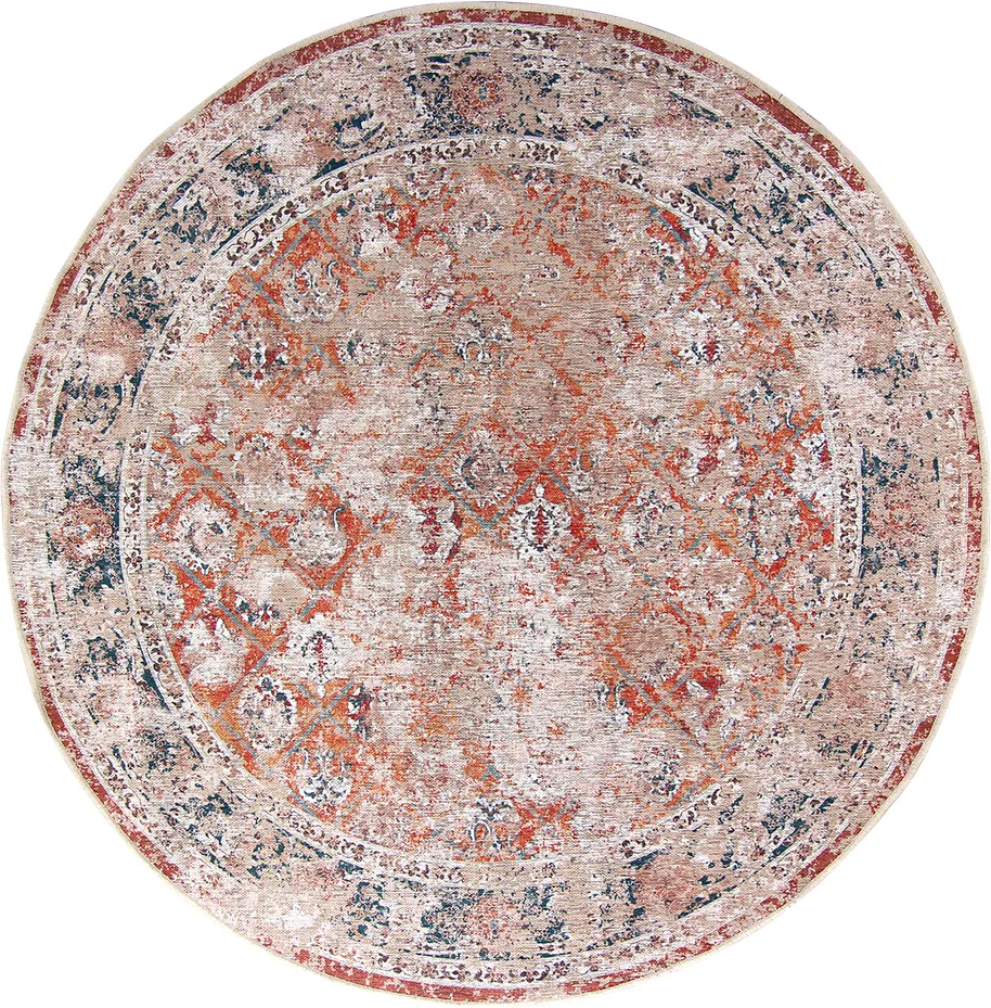 Round rug - Douz (pink/multi)