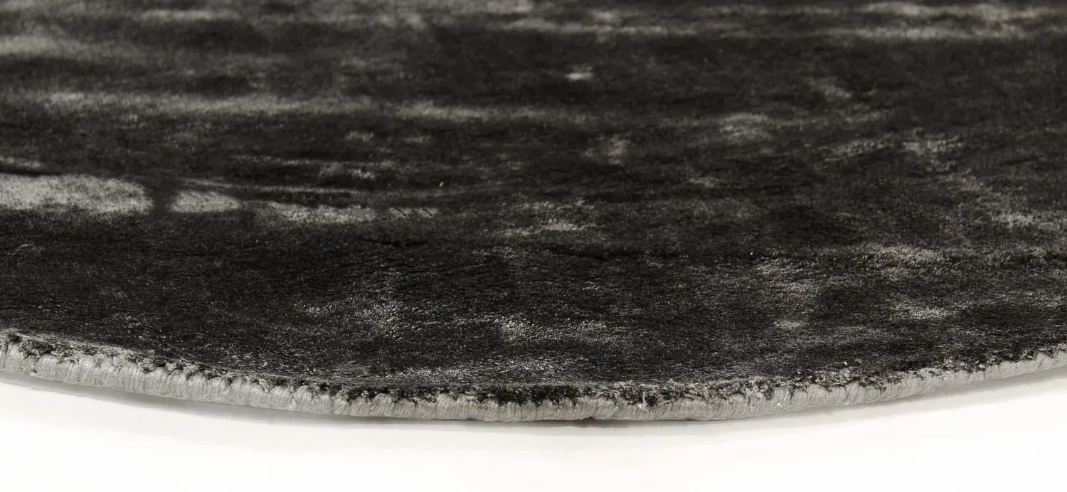 Round rug - Jodhpur Special Luxury Edition (black)