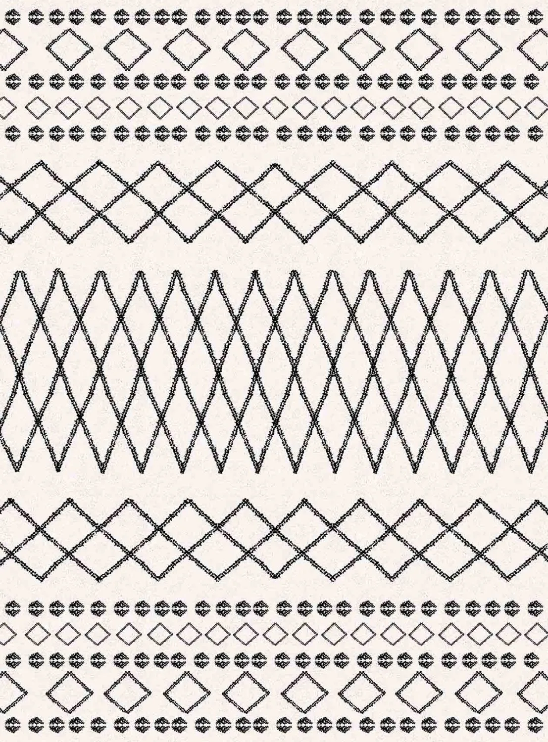Wilton rug - Safi (black/white)