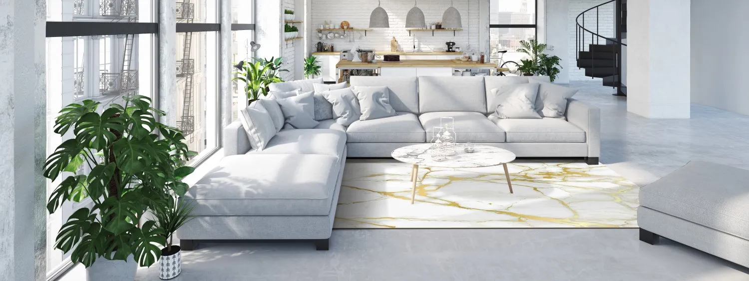 Wilton rug - Cesina (stone/white/gold)