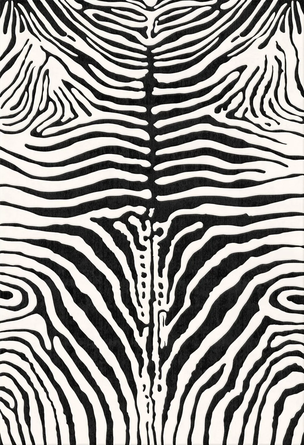 Wilton rug - Zebra (black/white)