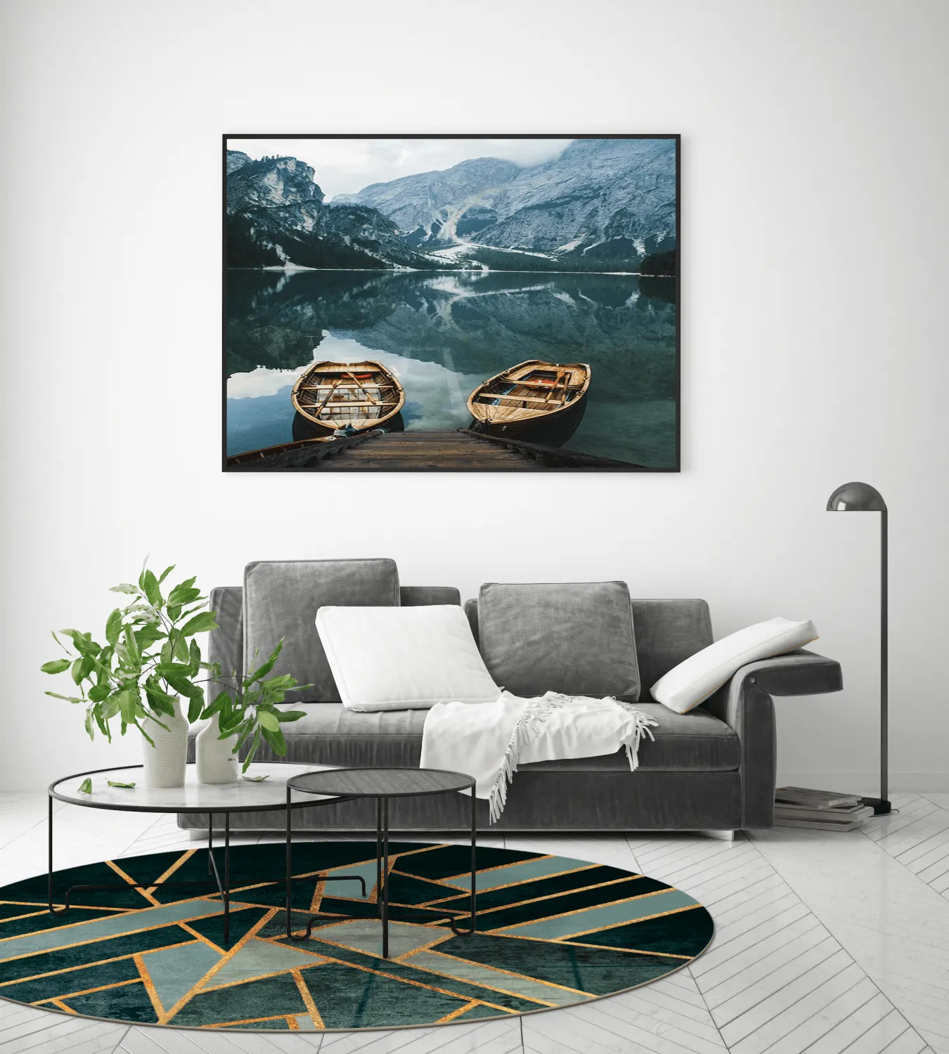 Round rug - Amasra (green)