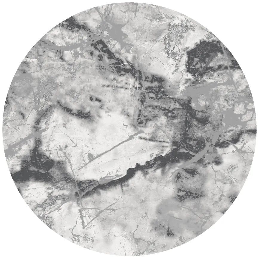 Round rug - Mermer (grey/white)