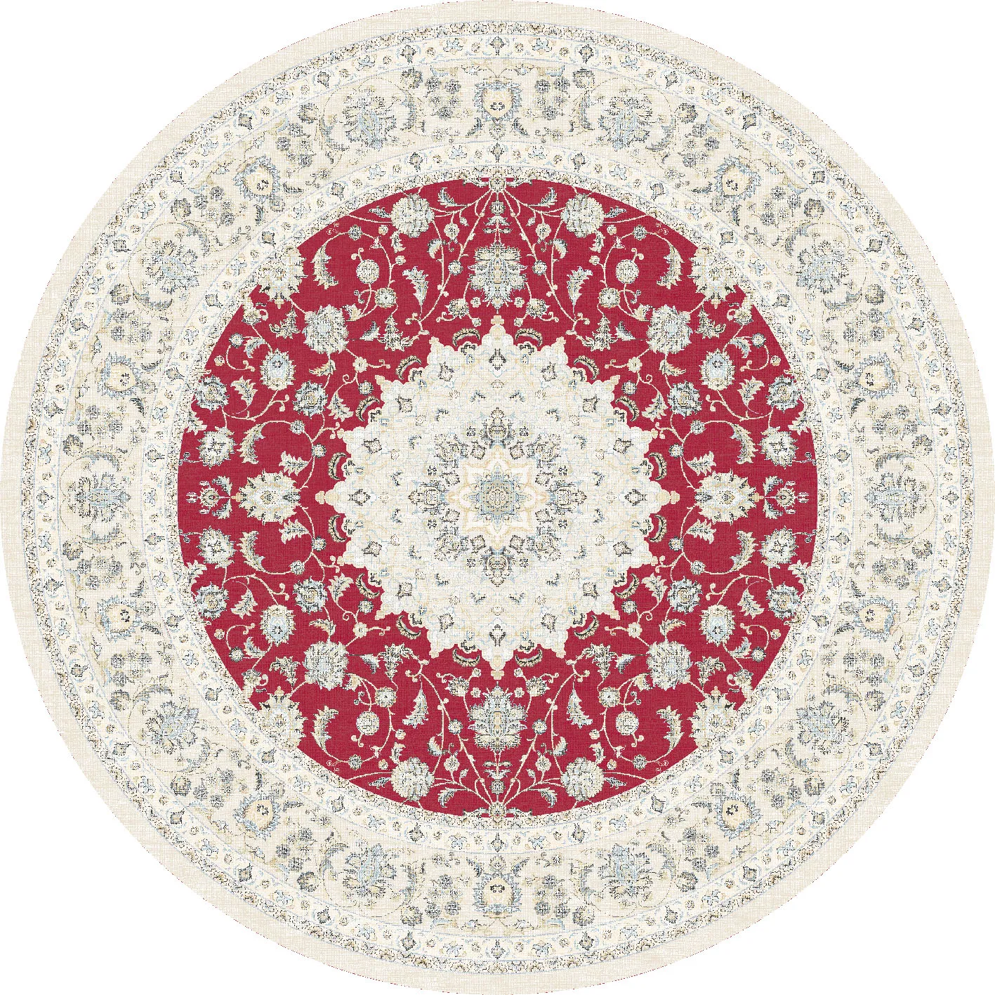 Round rug - Arabella (red)