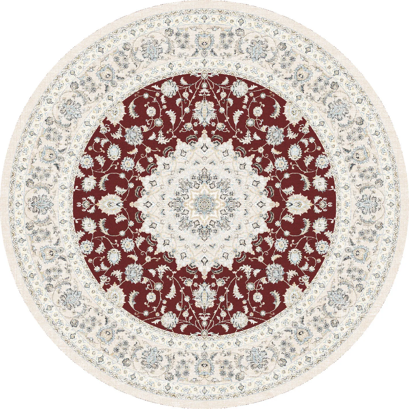 Round rug - Arabella (burgundy)