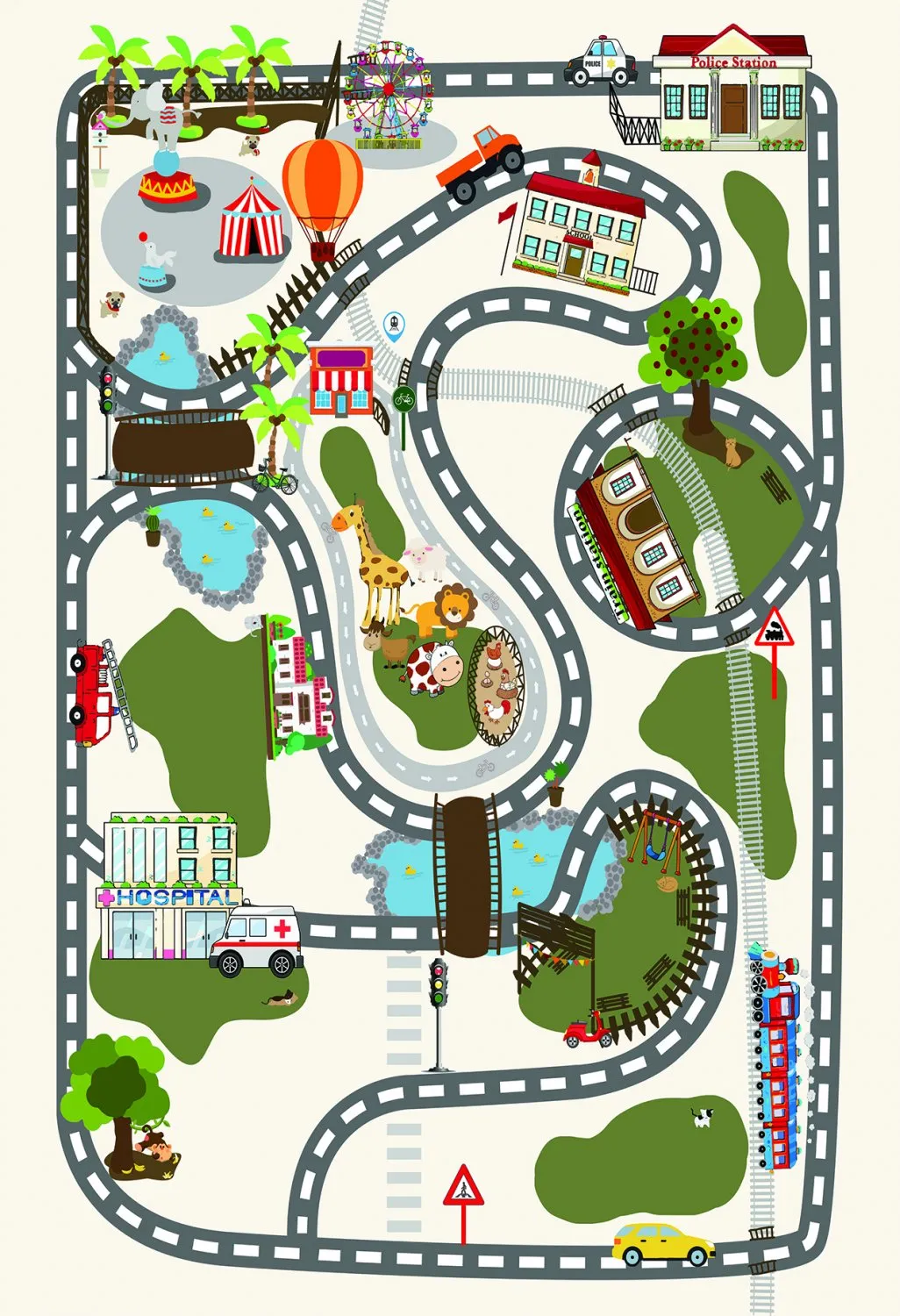 Childrens rugs - Little Town