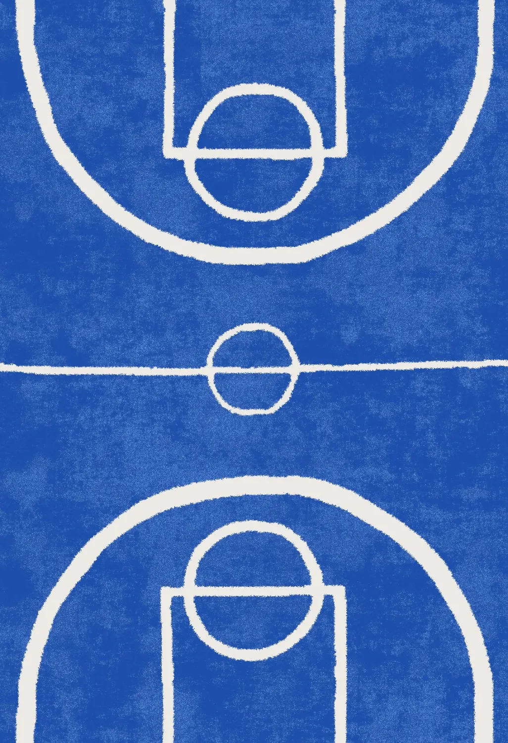 Childrens rugs - Basket (blue)