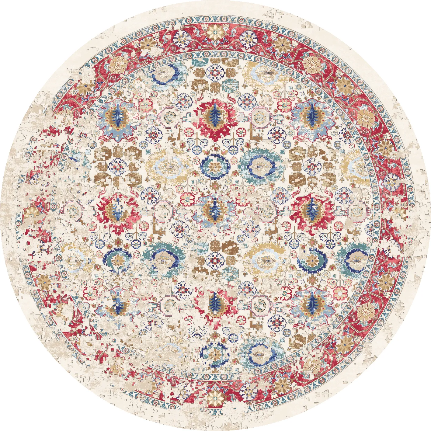 Round rug - Toujane (multi)