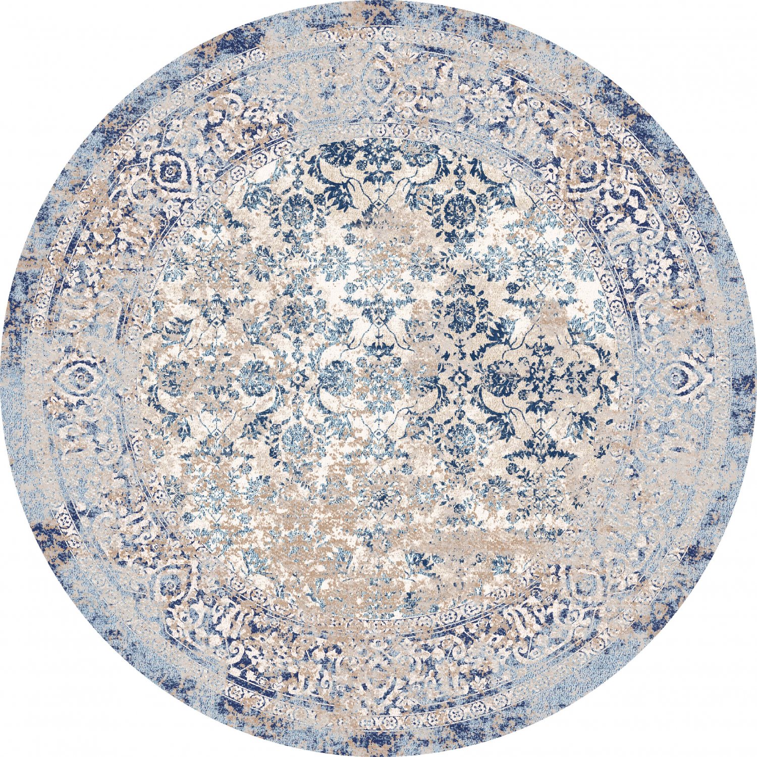Round rug - Denizli (blue)