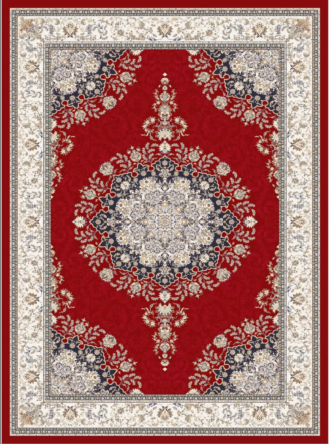 Wilton rug - Lice (red/multi)
