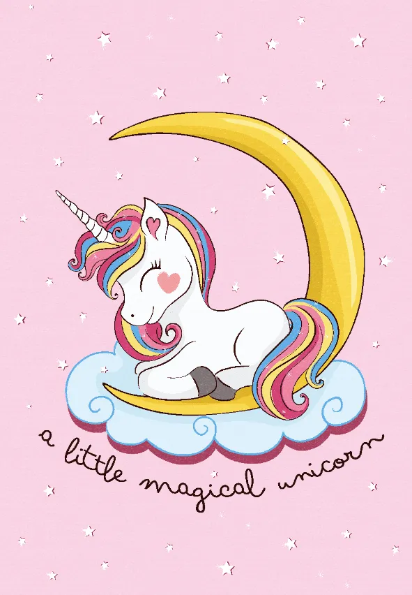 Childrens rugs - Magical Unicorn (pink)