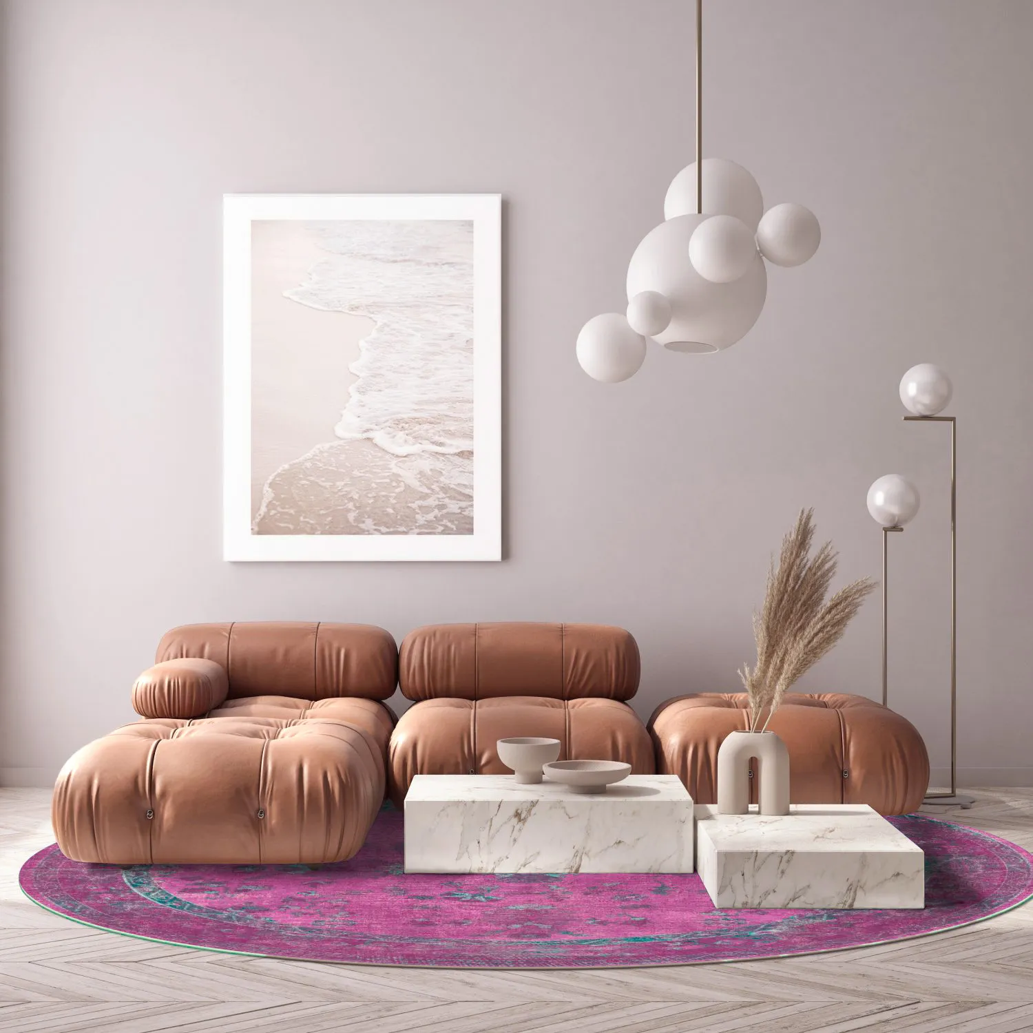 Round rug - Gombalia (purple)