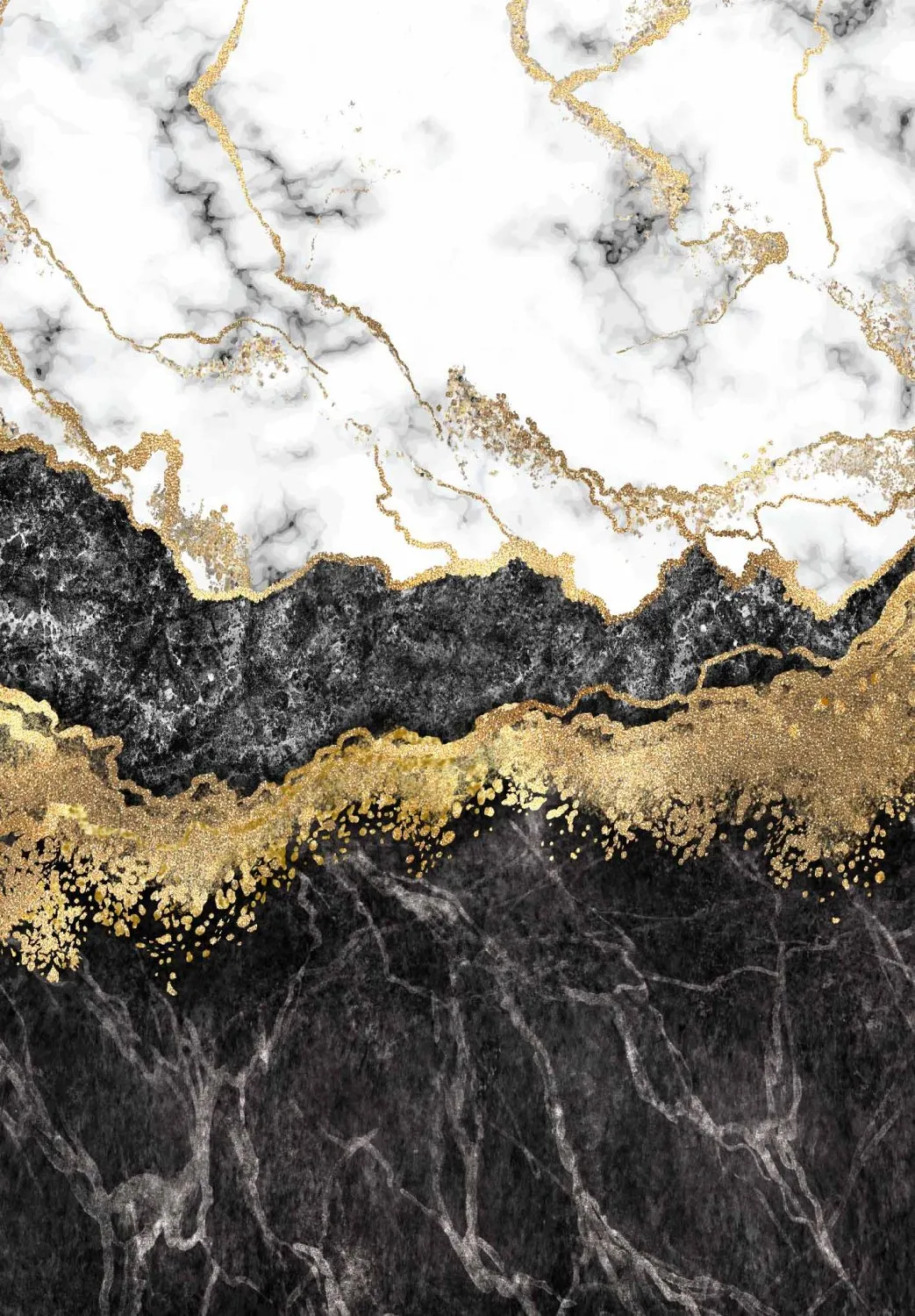 Wilton rug - Padova (black/white/gold)