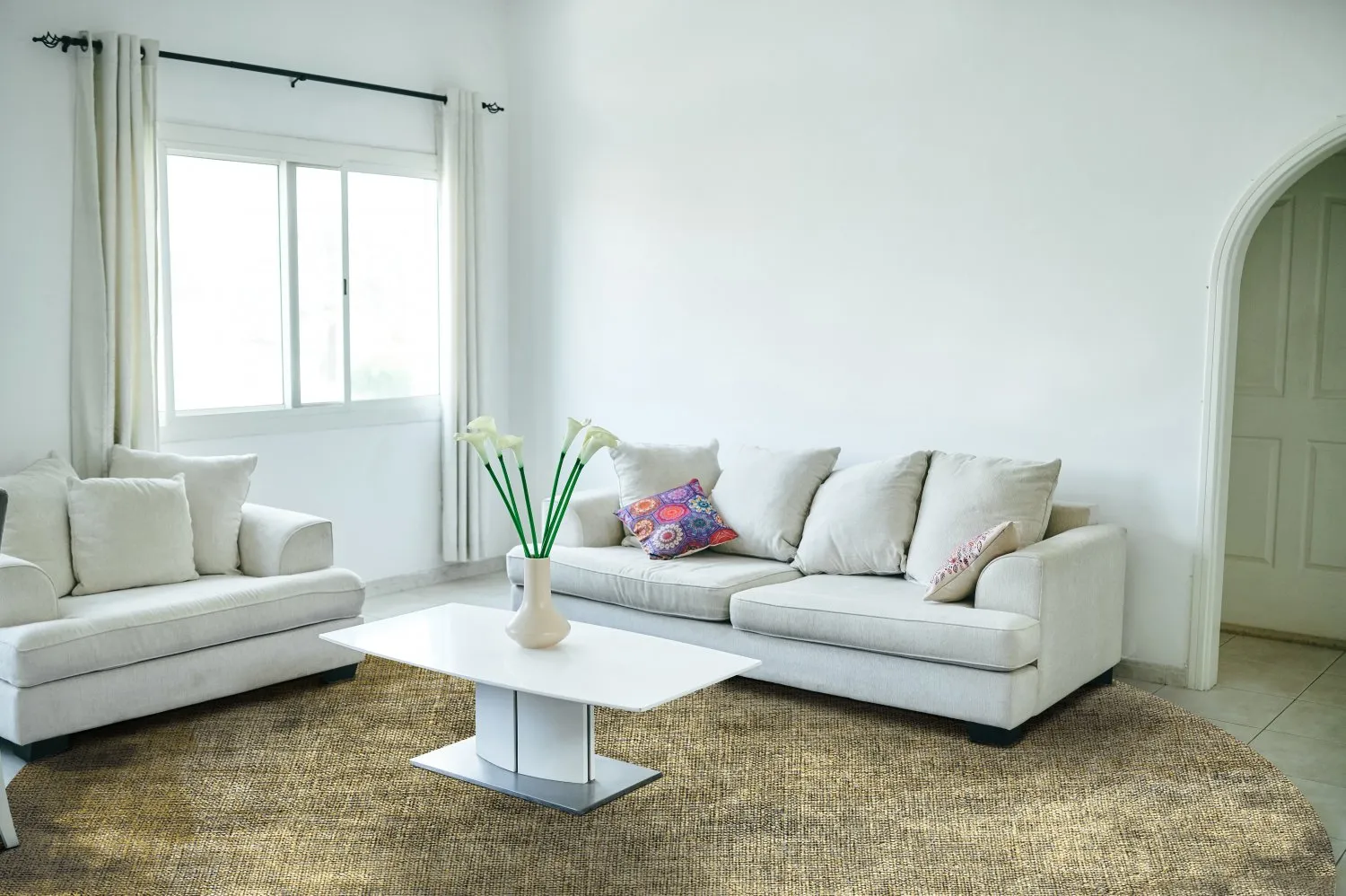 Round rug - Taberno (grey/beige)