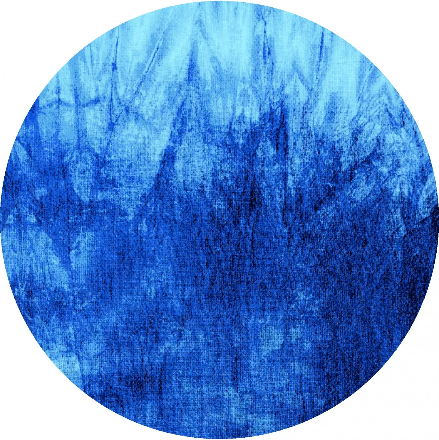 Round rug - Cargese (blue)