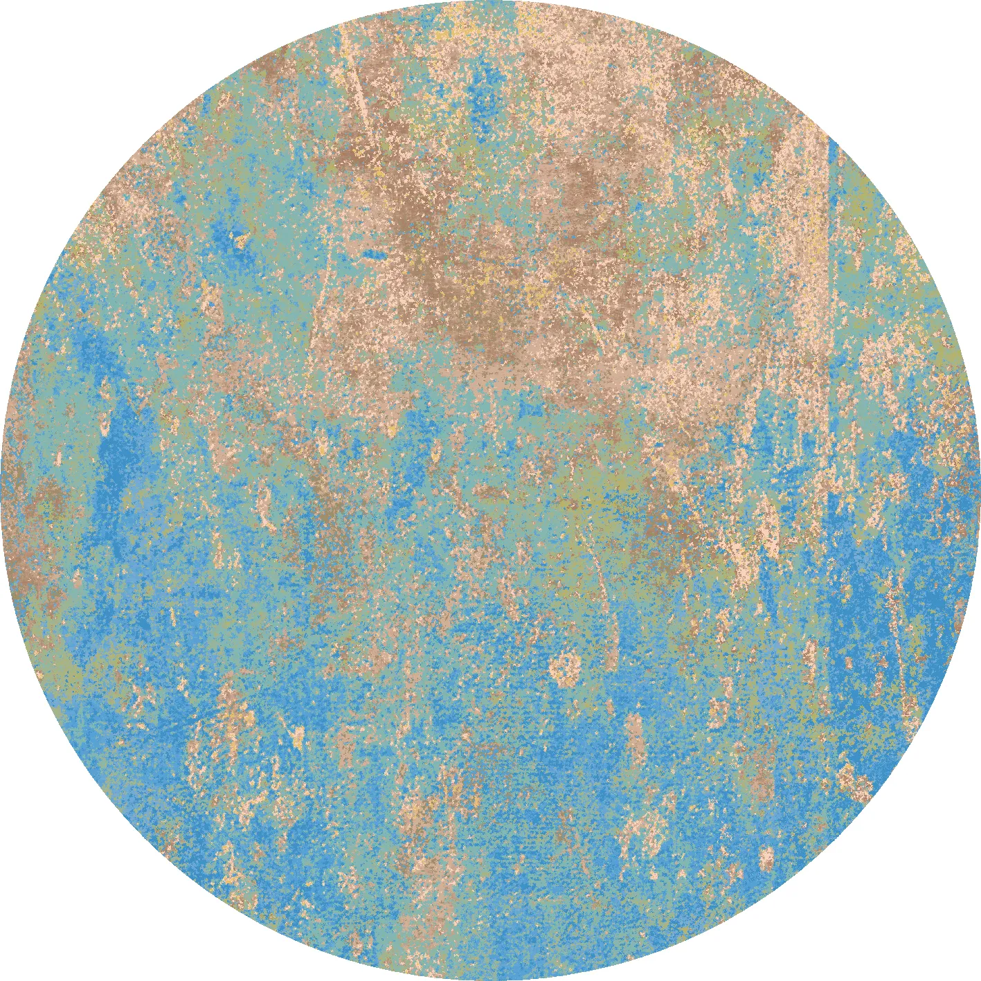 Round rug - Pavoa (blue)