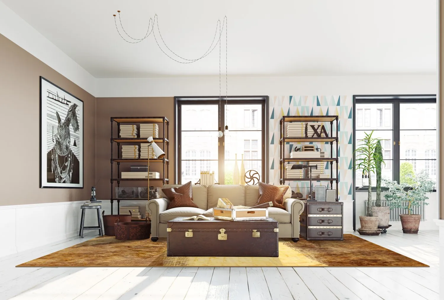 Wilton rug - Agost (brown/beige)