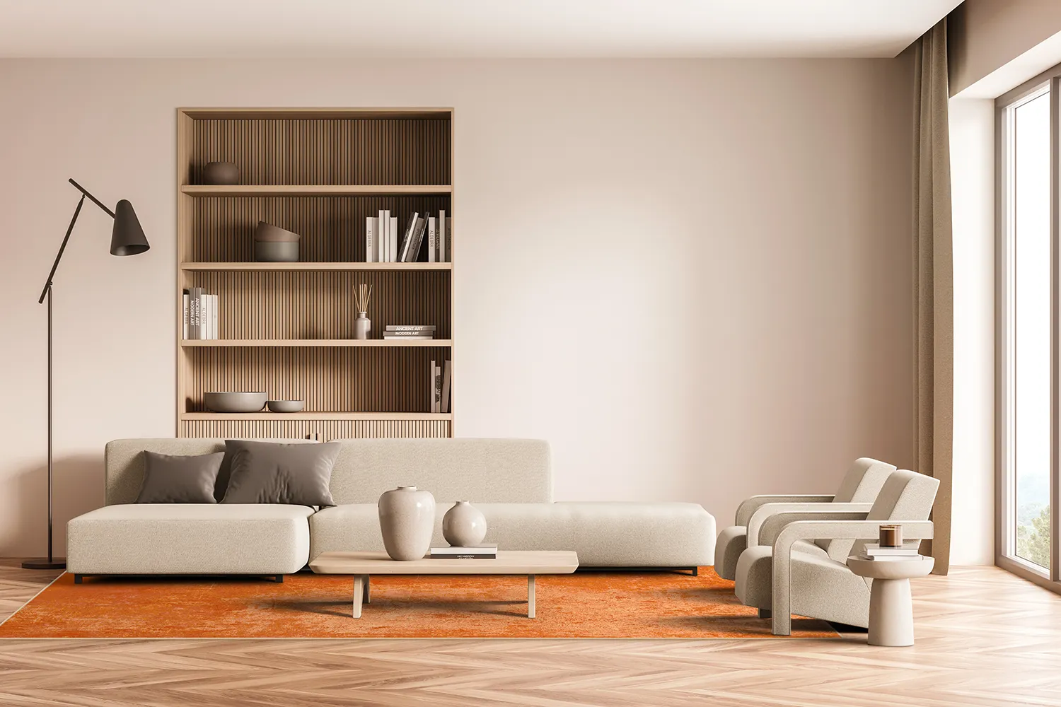 Wilton rug - Lynton (orange)