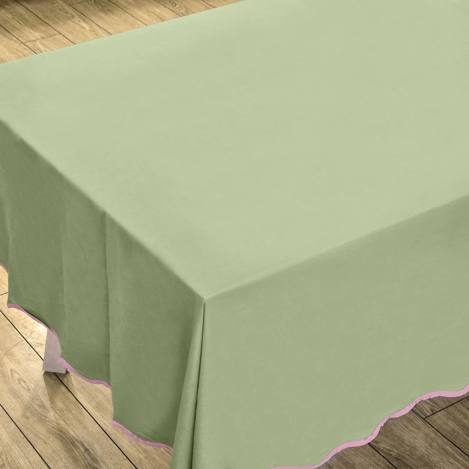 Cotton tablecloth - Yrsa (green)