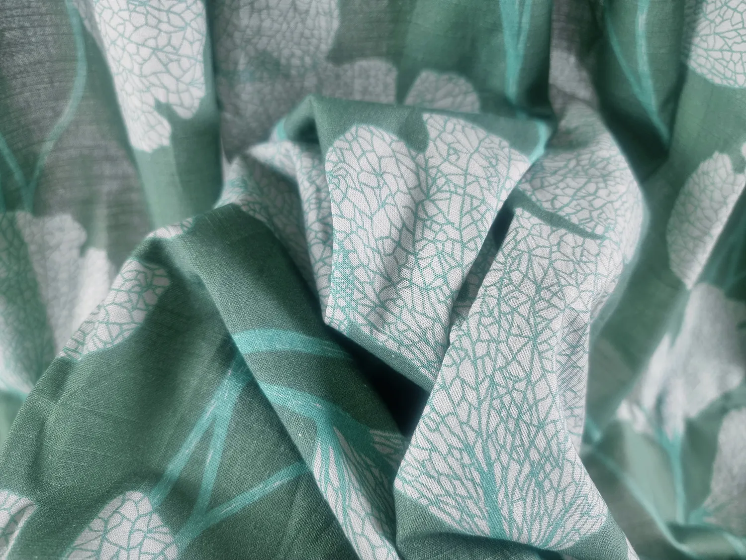 Cotton tablecloth - Abril (dark green)