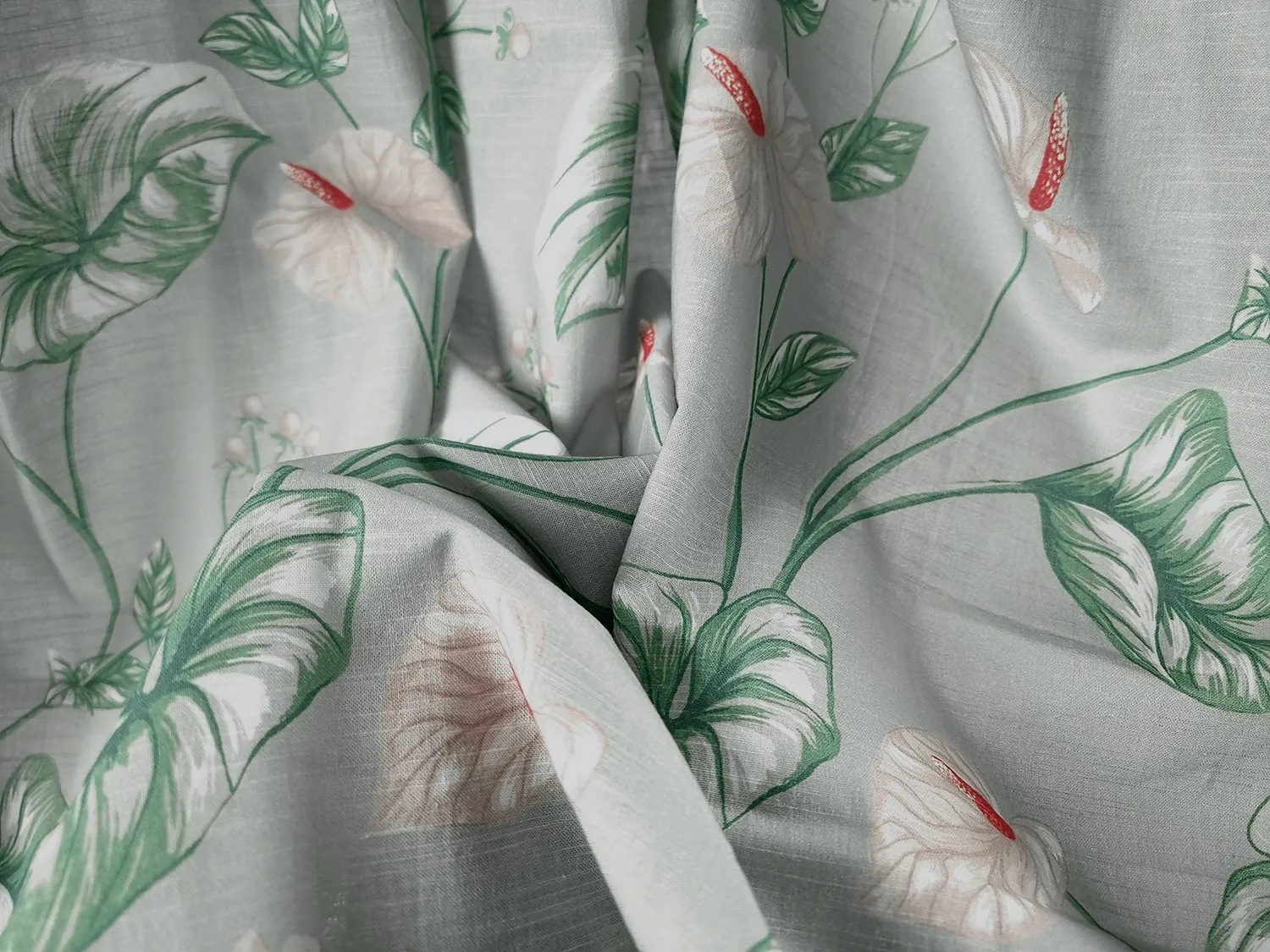 Cotton tablecloth - Adella (green/purple)