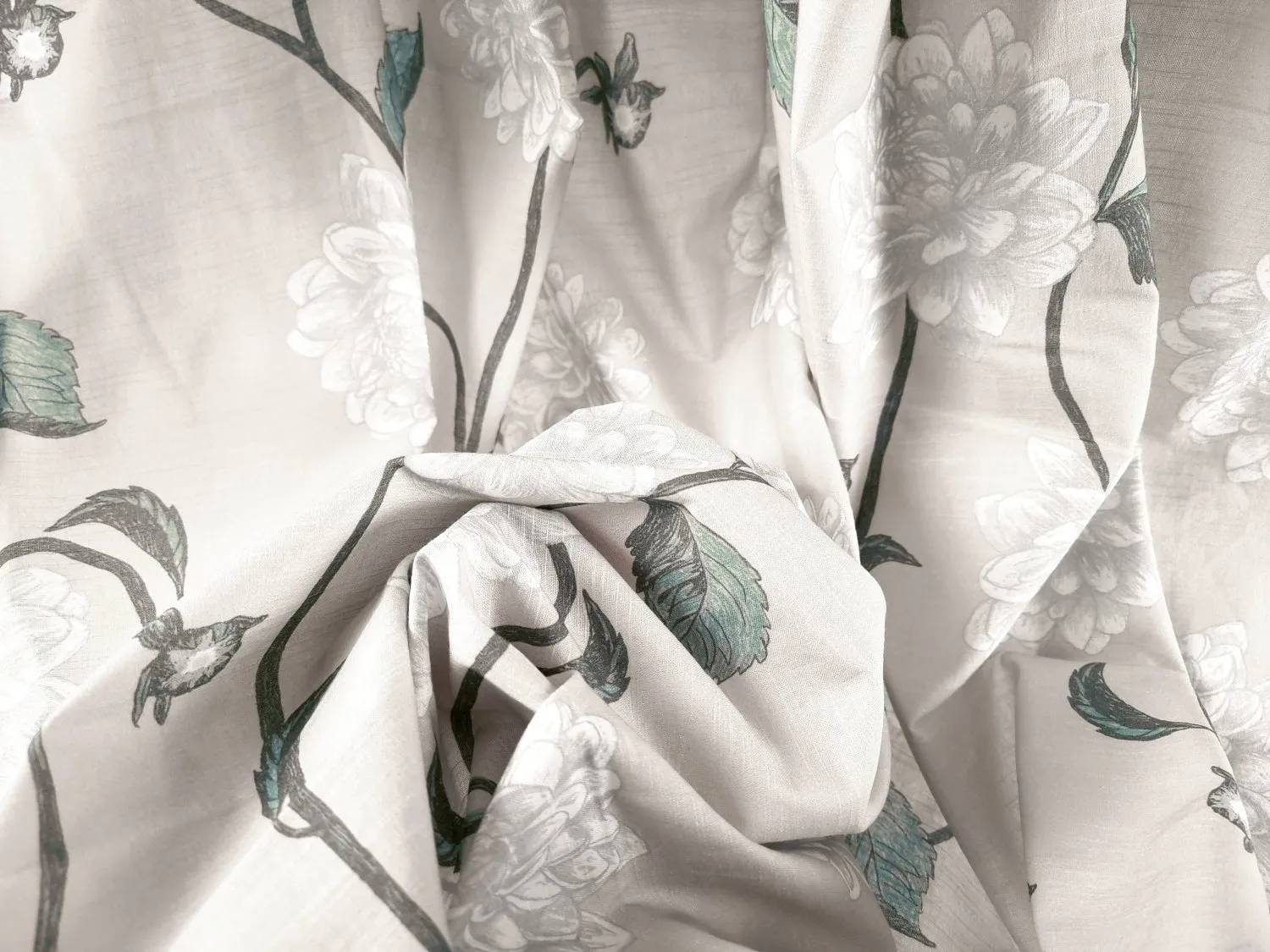Curtains - Cotton curtain Alyssa (beige/grey)