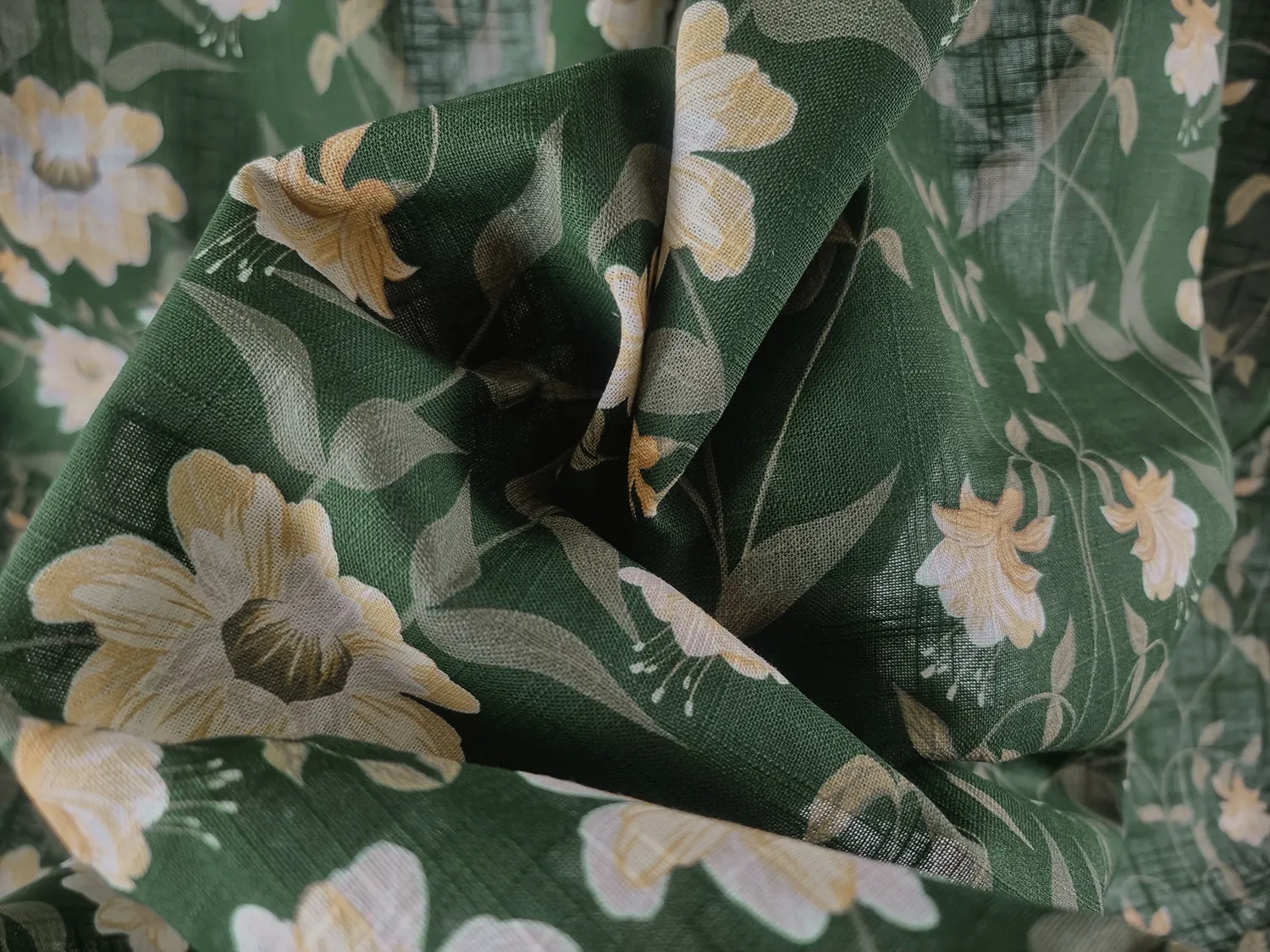 Cotton tablecloth - Bodil (green)