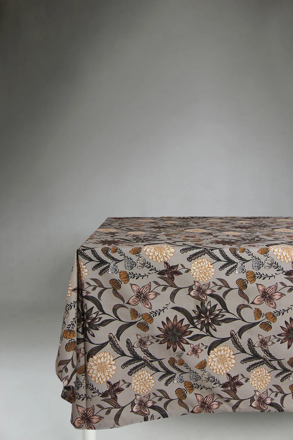 Cotton tablecloth - Lotten (brown)