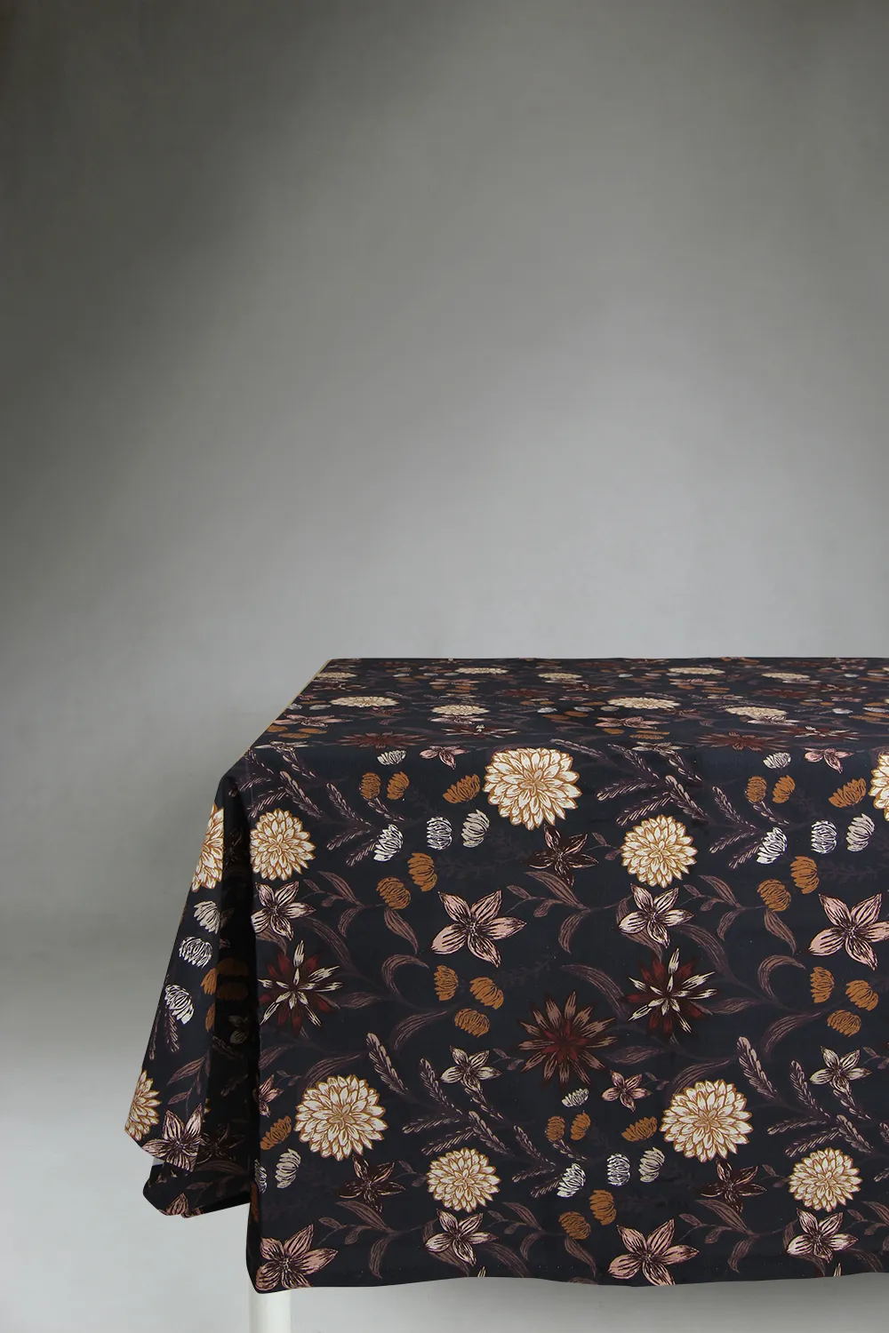 Cotton tablecloth - Lotten (dark grey)