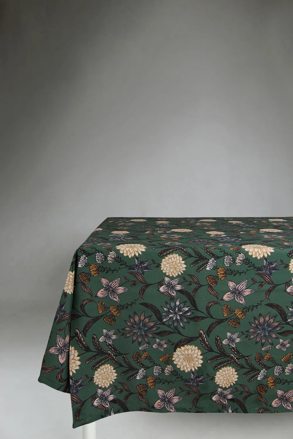 Cotton tablecloth - Lotten (dark green)