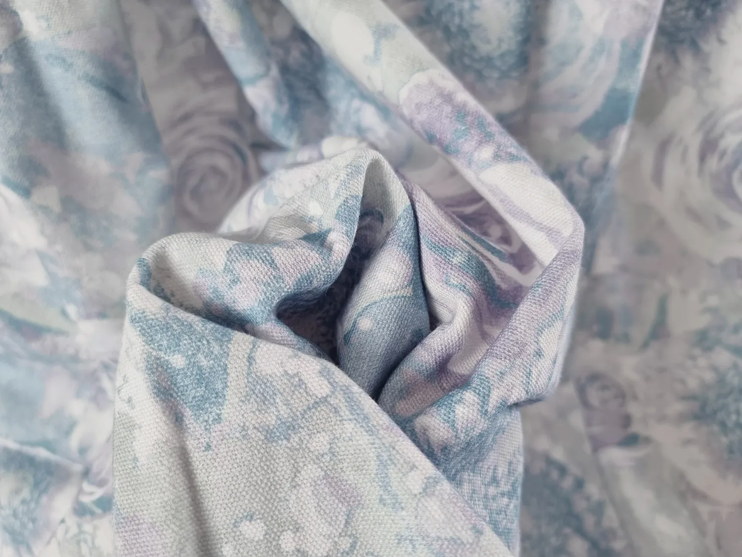 Cotton tablecloth - Soft (blue)