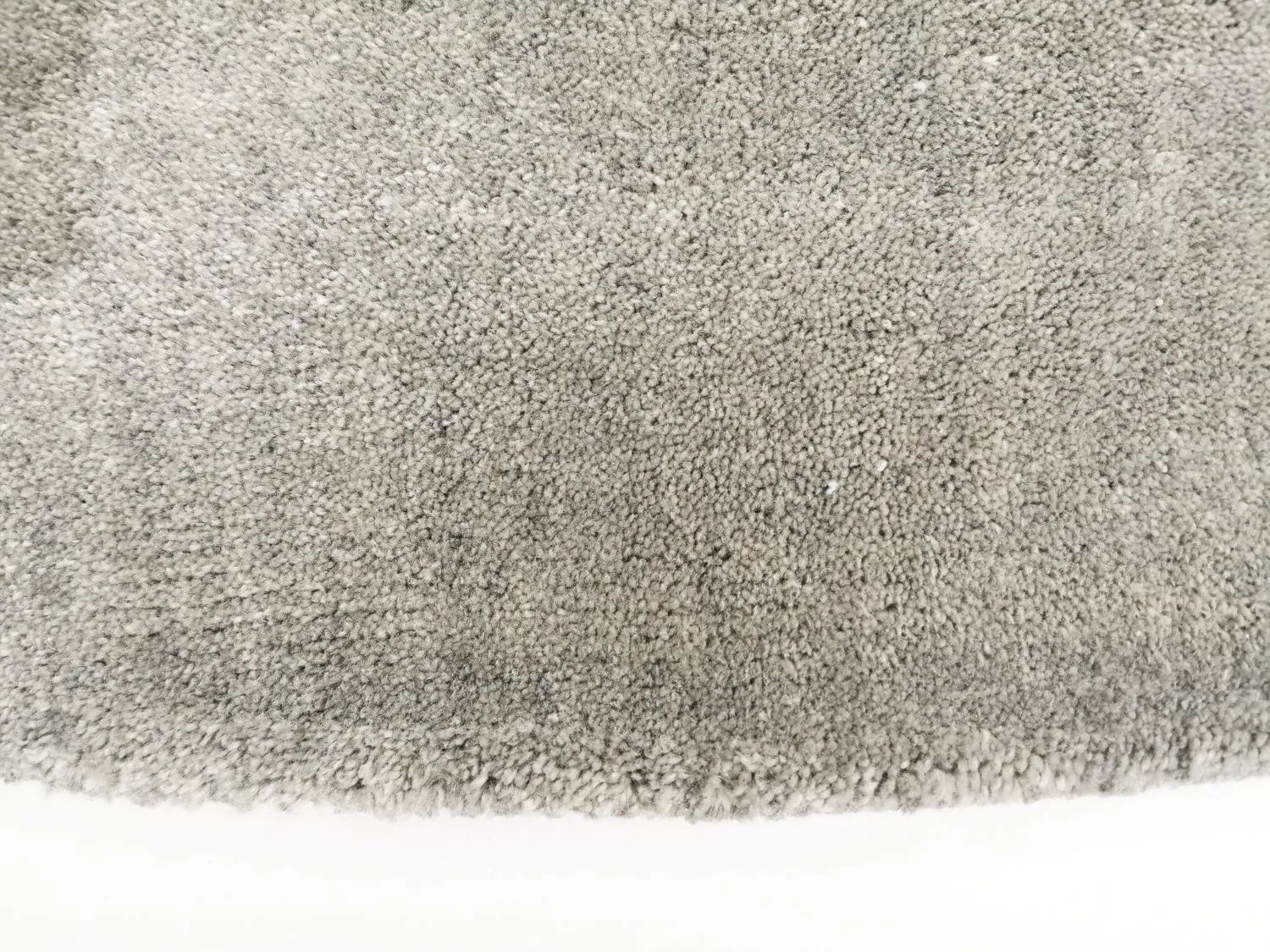Round rug - Recycled PET with viscose look (grey)