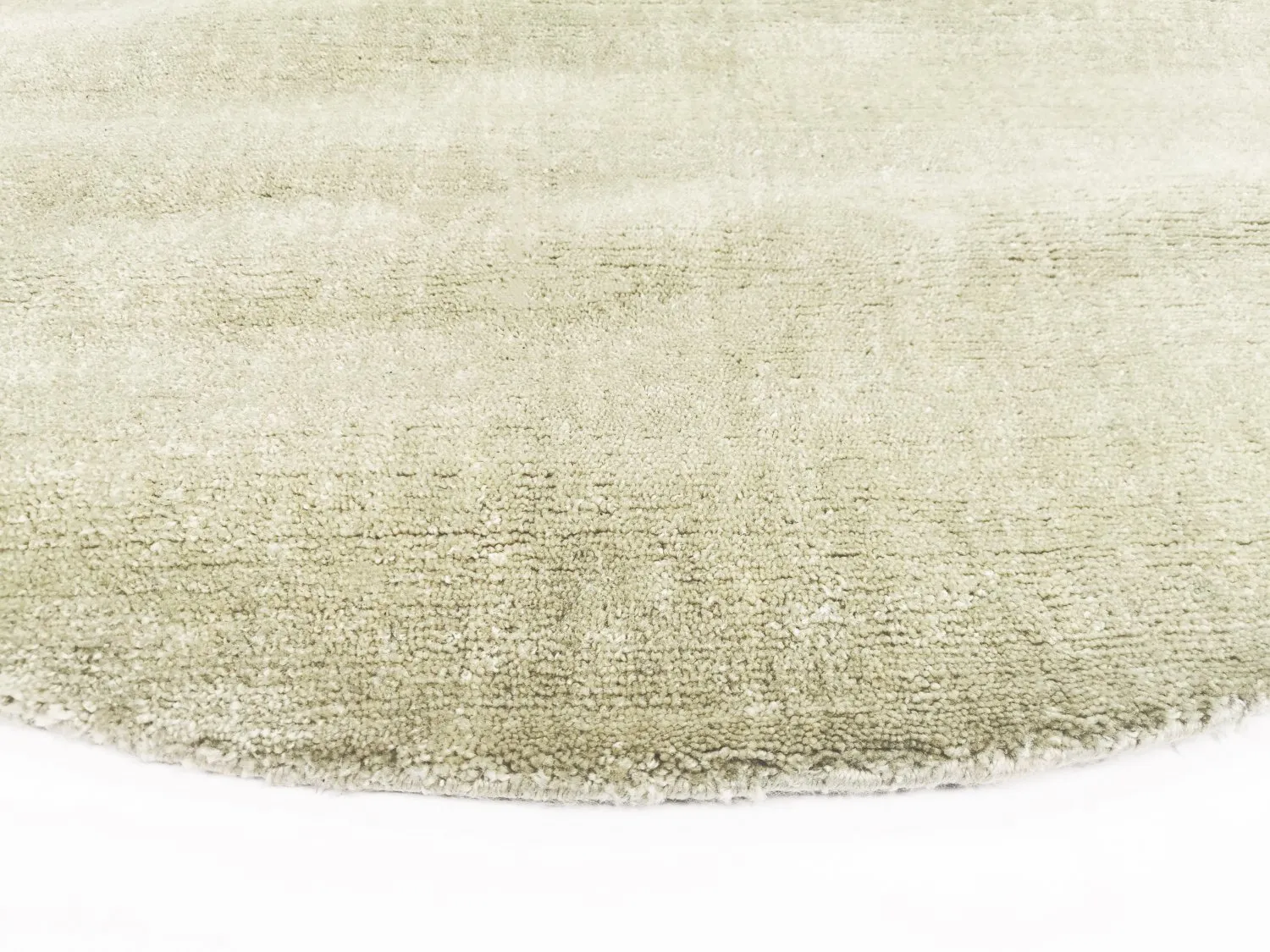 Round rug - Recycled PET with viscose look (mint)
