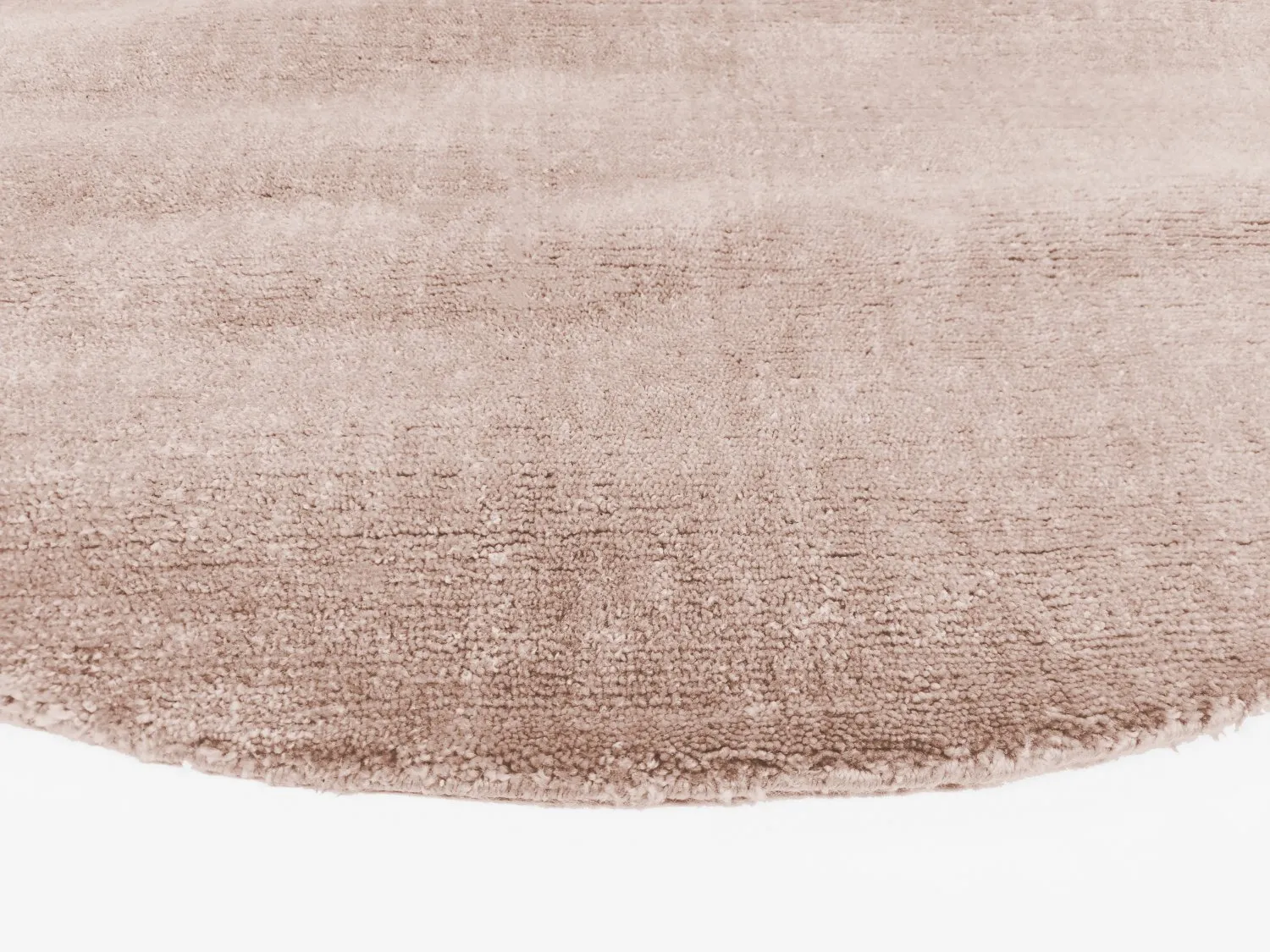 Round rug - Recycled PET with viscose look (light brown)