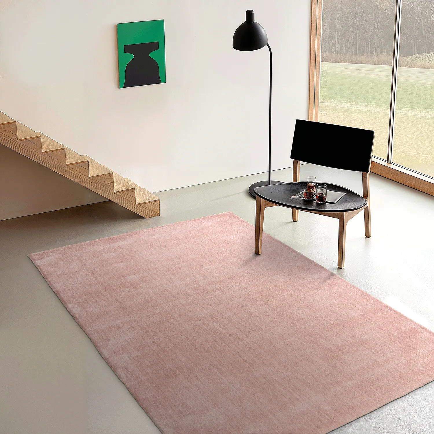 Recycled PET with viscose look (pink)