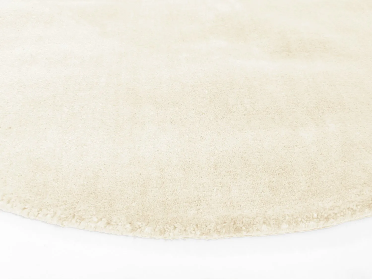Round rug - Recycled PET with viscose look (offwhite)