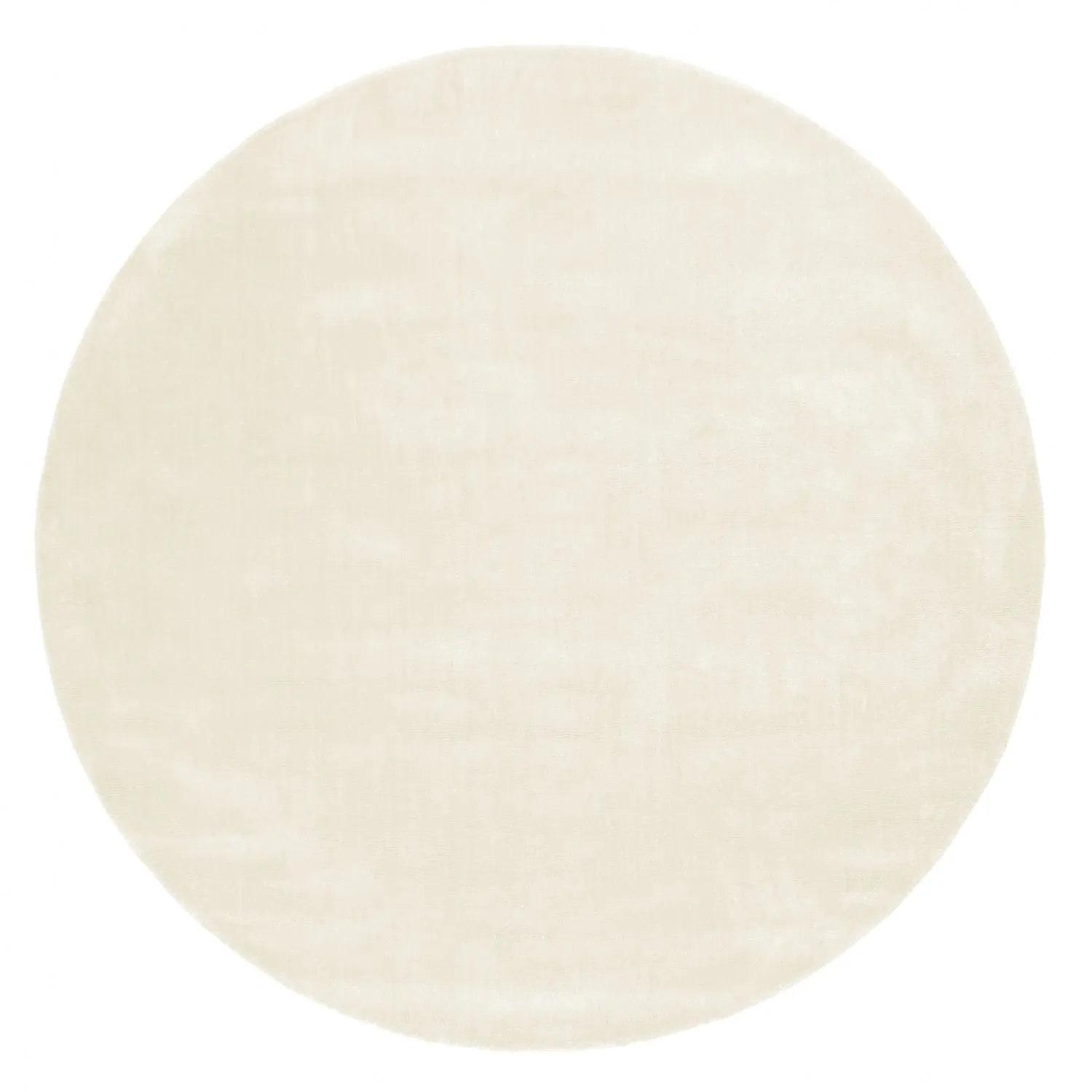 Round rug - Recycled PET with viscose look (offwhite)