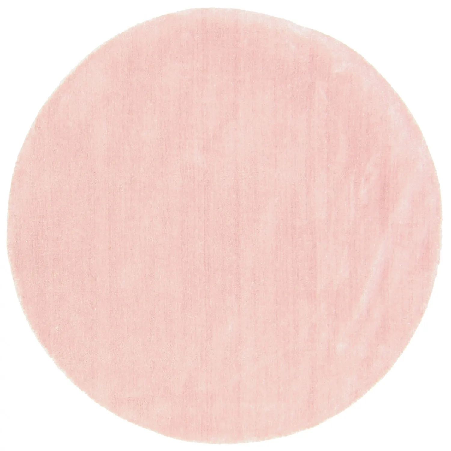 Round rug - Recycled PET with viscose look (pink)