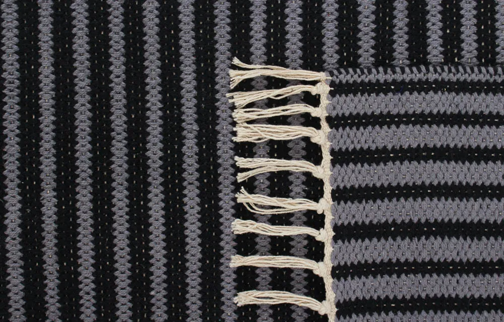 Rag rugs - Eila (grey/grey-black)