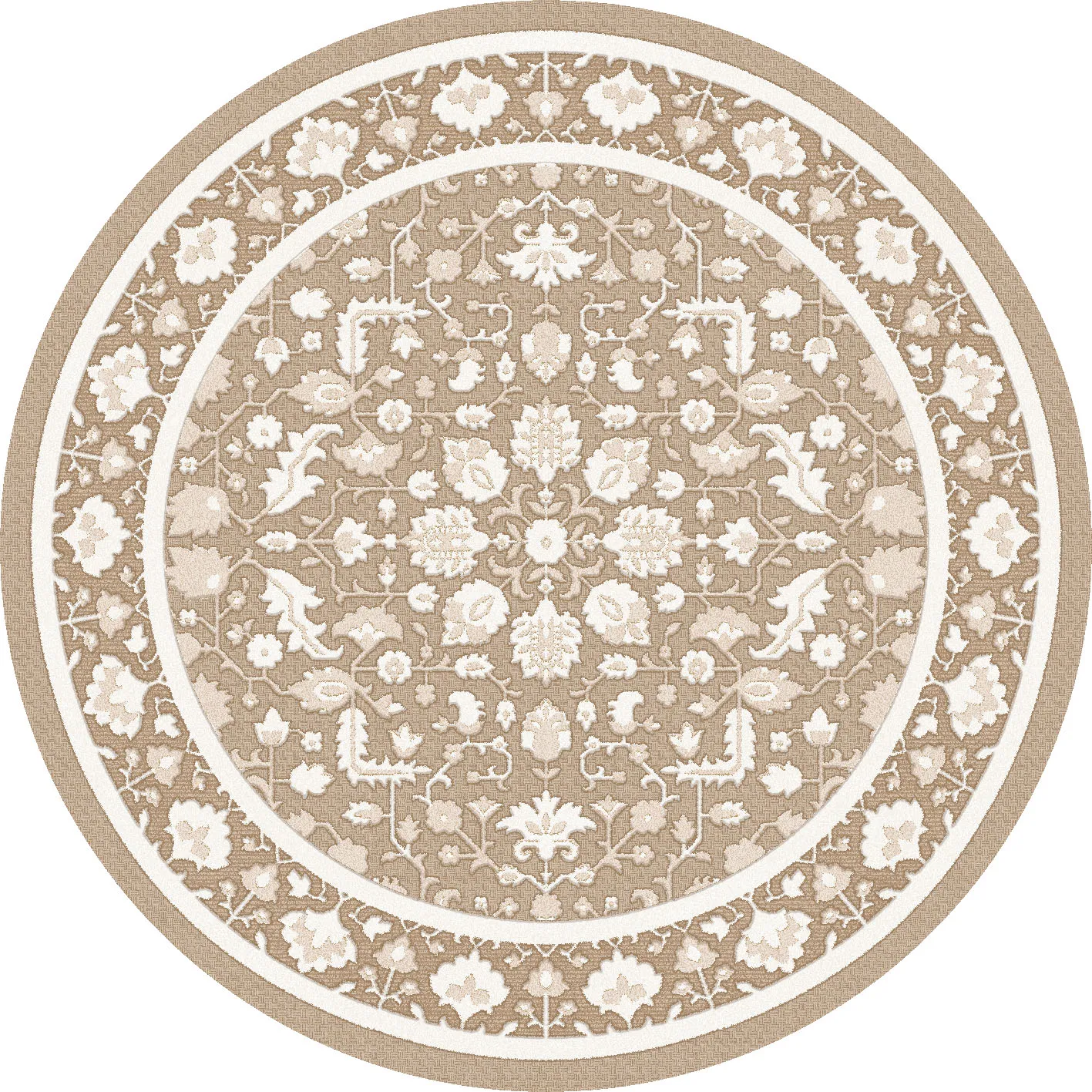Round rug - Ember (beige/offwhite)