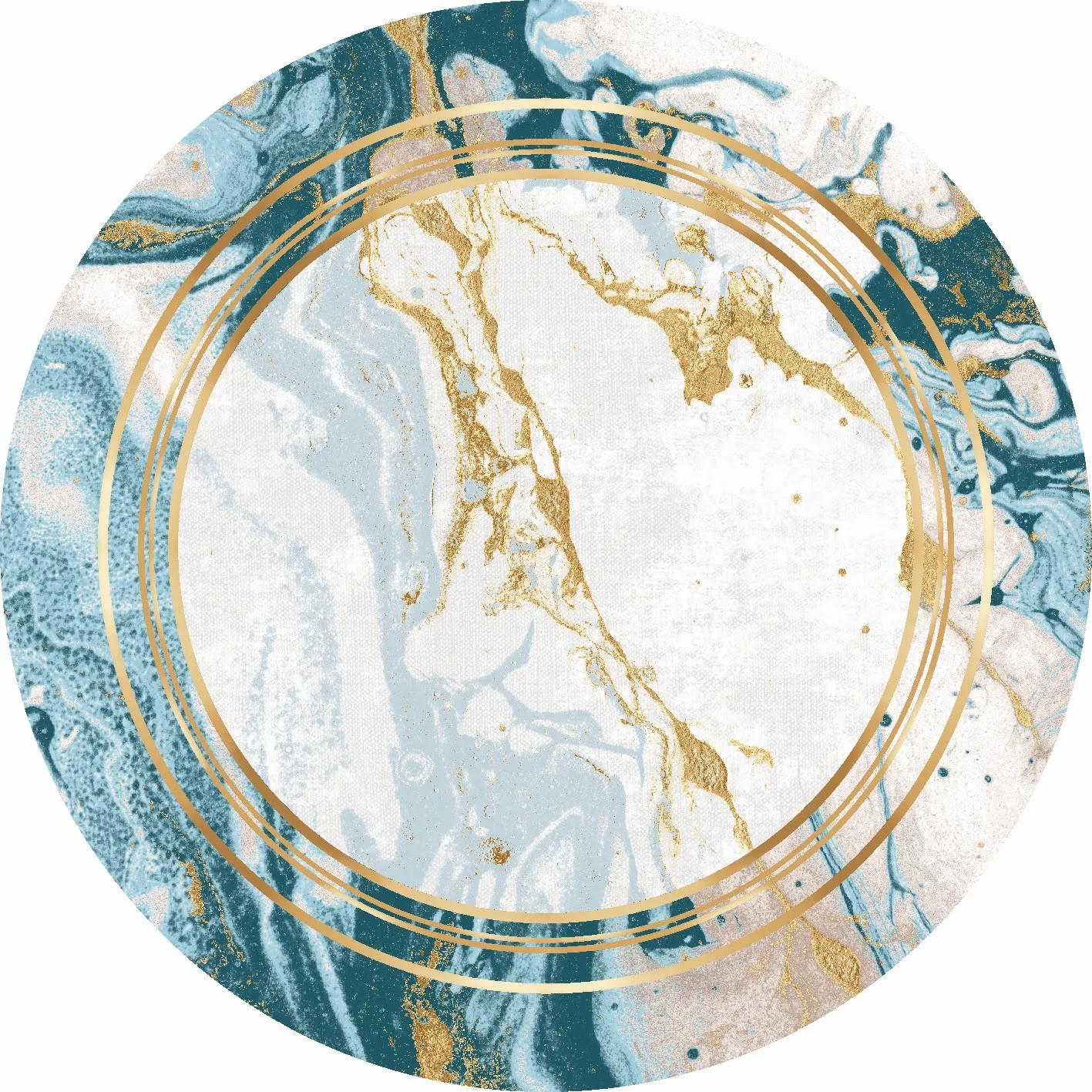 Round rug - Emery (blue)
