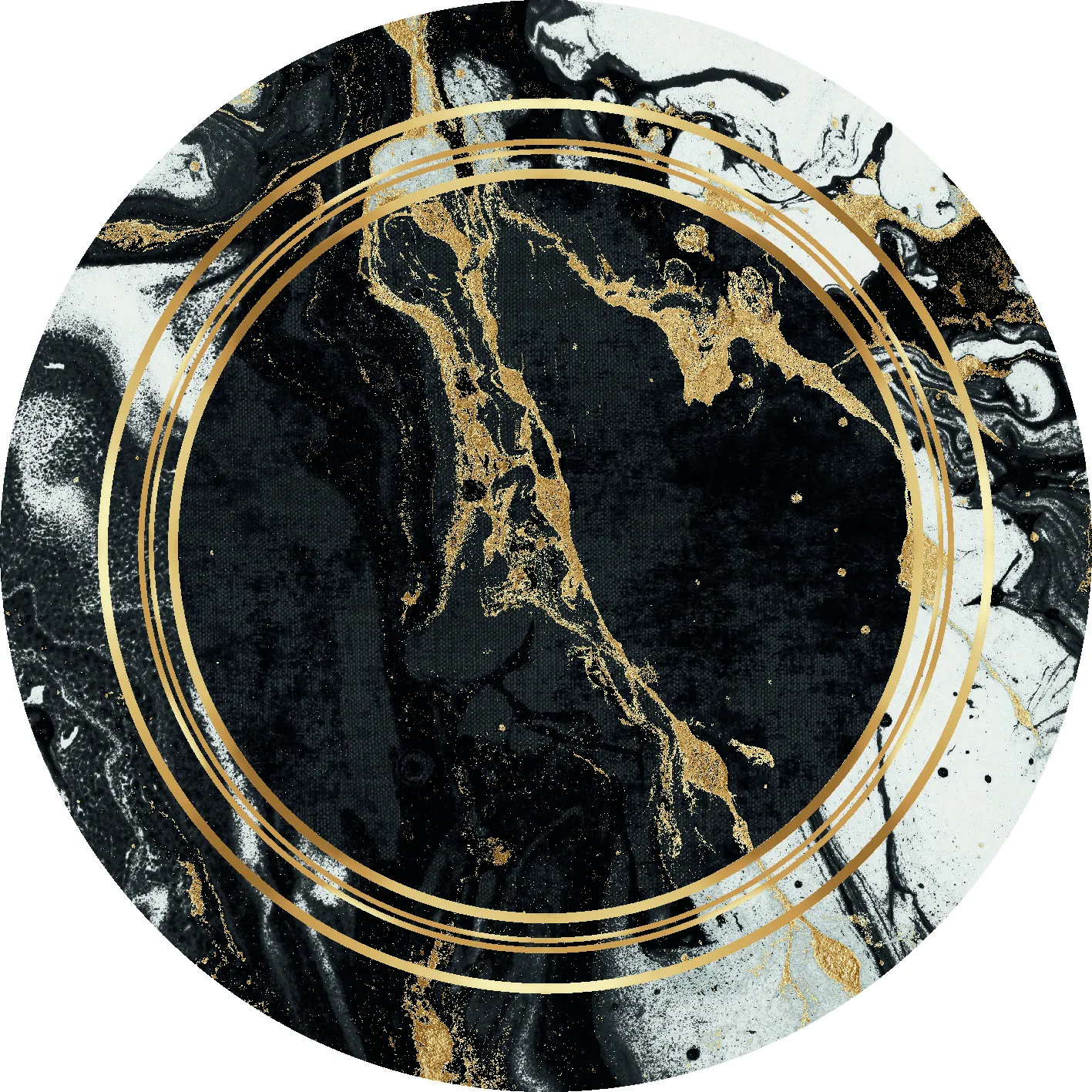 Round rug - Emery (black)
