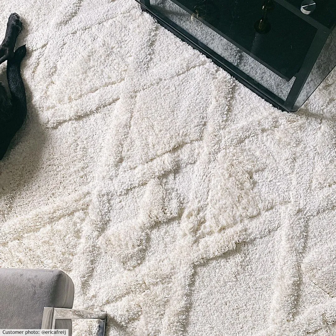 Shaggy rugs - Rostock (offwhite)