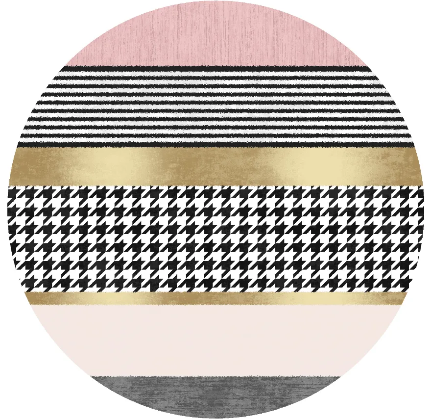 Round rug - Esme (pink/multi)