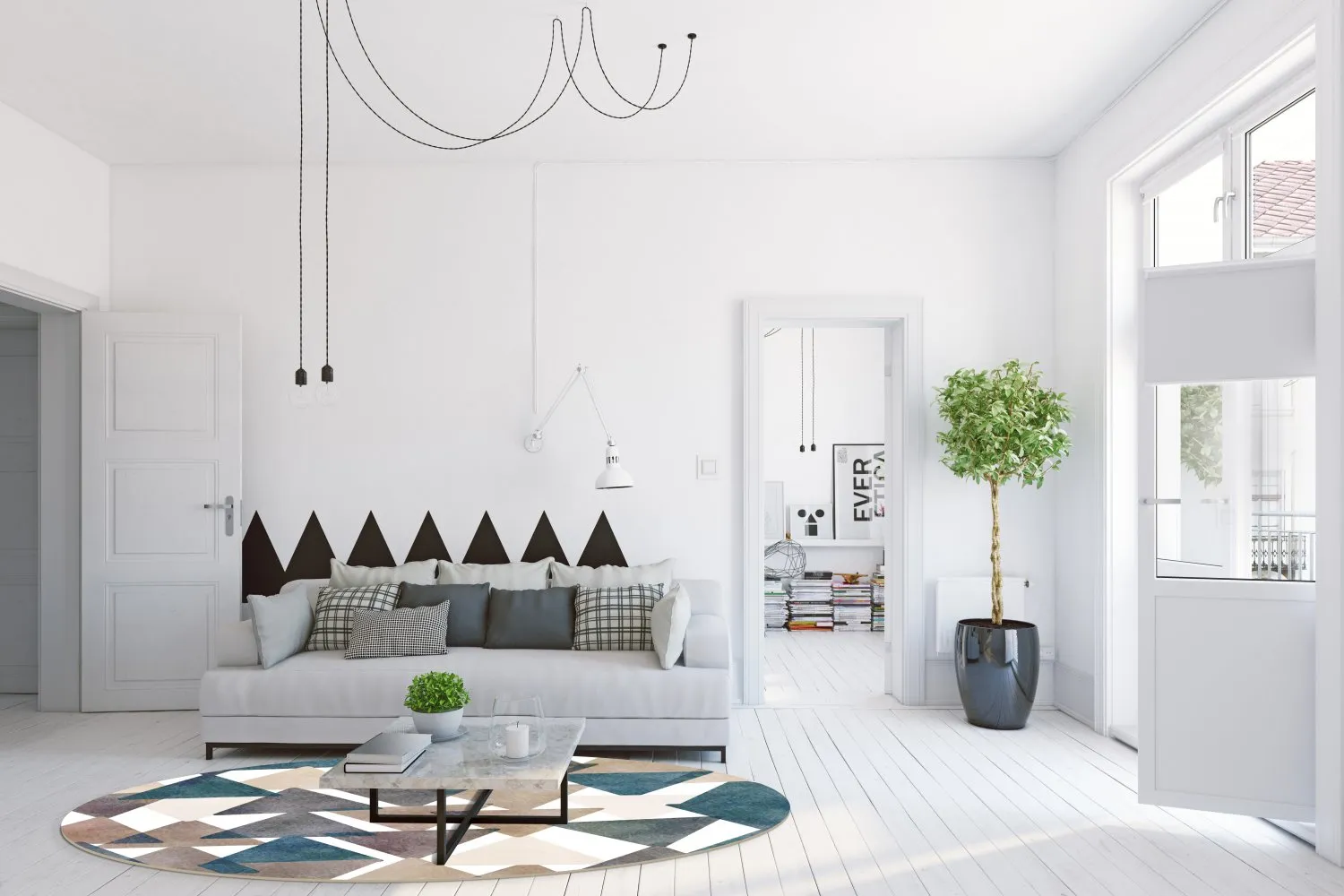 Round rug - Branco (multi)